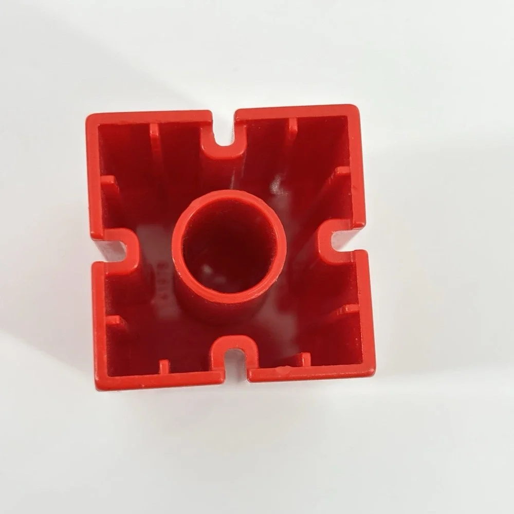 Lego‎ Duplo Red 2X2X2 Column W/ Vertical Grooves Lot Of 14 Vintage Bricks